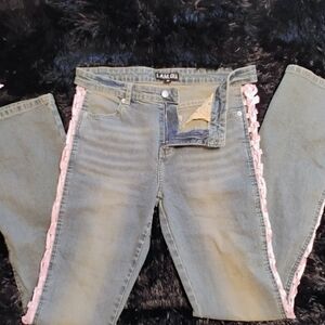 I.AM.GIA Light Blue Jeans with Pink Trim
